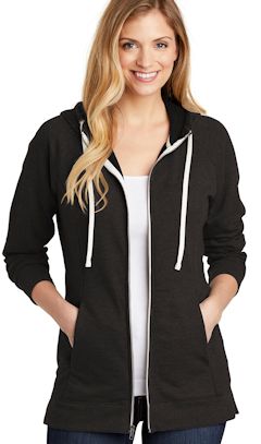 Custom embroidered District ® Women's Perfect Tri ® French Terry Full-Zip Hoodie. DT456