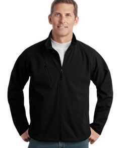 embroidered Port Authority® - Tall Textured Soft Shell Jacket. TLJ705