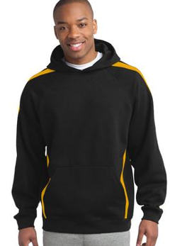 Custom embroidered Sport-Tek ® - Sleeve Stripe Pullover Hooded Sweatshirt. ST265 